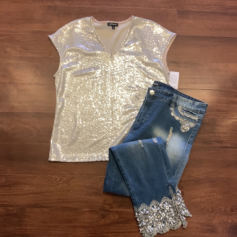 Tesoro Moda Bling Jeans